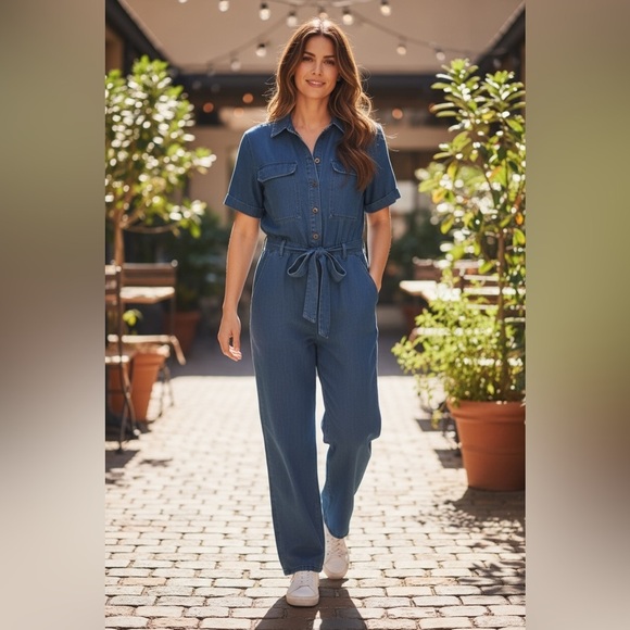 Velvet Heart Pants - Velvet Heart Denim Blue Jumpsuit